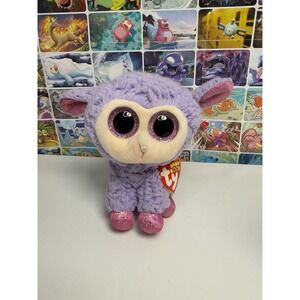 TY Beanie Boos‎ Lavender Lamb Plush 6" Purple Big Eyes Stuffed Animal